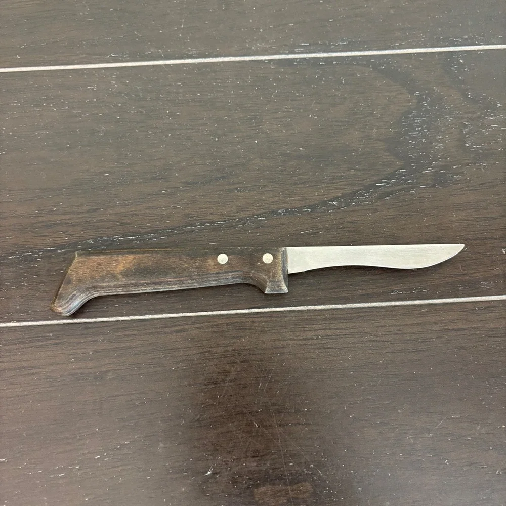 West Bend | Stainless Steel Paring Knife | Wood Handle USA Vintage Kitchen Tool